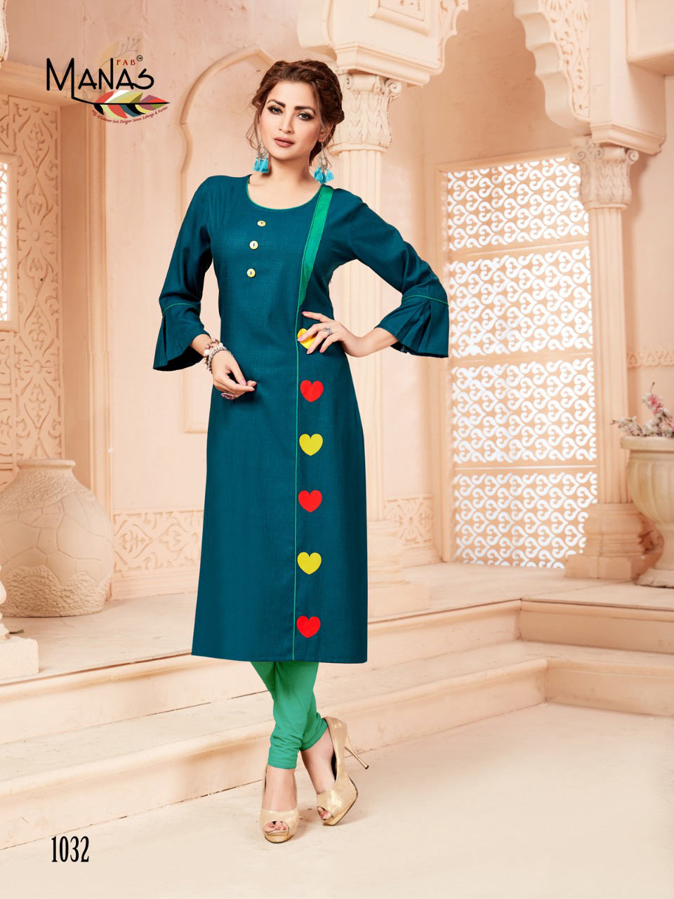 Priyal Vol-5 Manas Cotton Slub Aplic Work Kurti Priyal Vol-5 Manas Cotton Slub Aplic Work Kurti